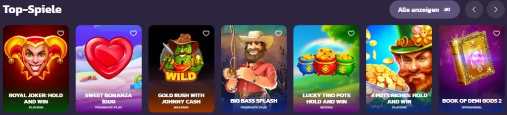 Spielkatalog im Online Casino – Slots, Tischspiele und Live-Casino auf einer Seite